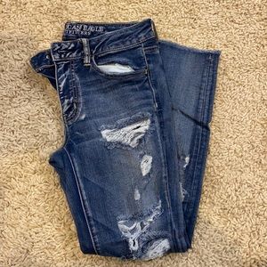 american eagle cropped ripped jegging
